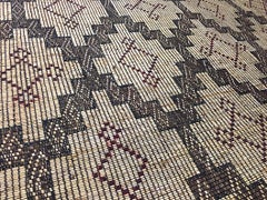 Vintage African Hassira Tuareg Mat Made of Reed & Leather from Silk Road Rug Inc