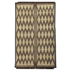 Vintage Hassira Tuareg Mat Made of Reed and Camel Leather