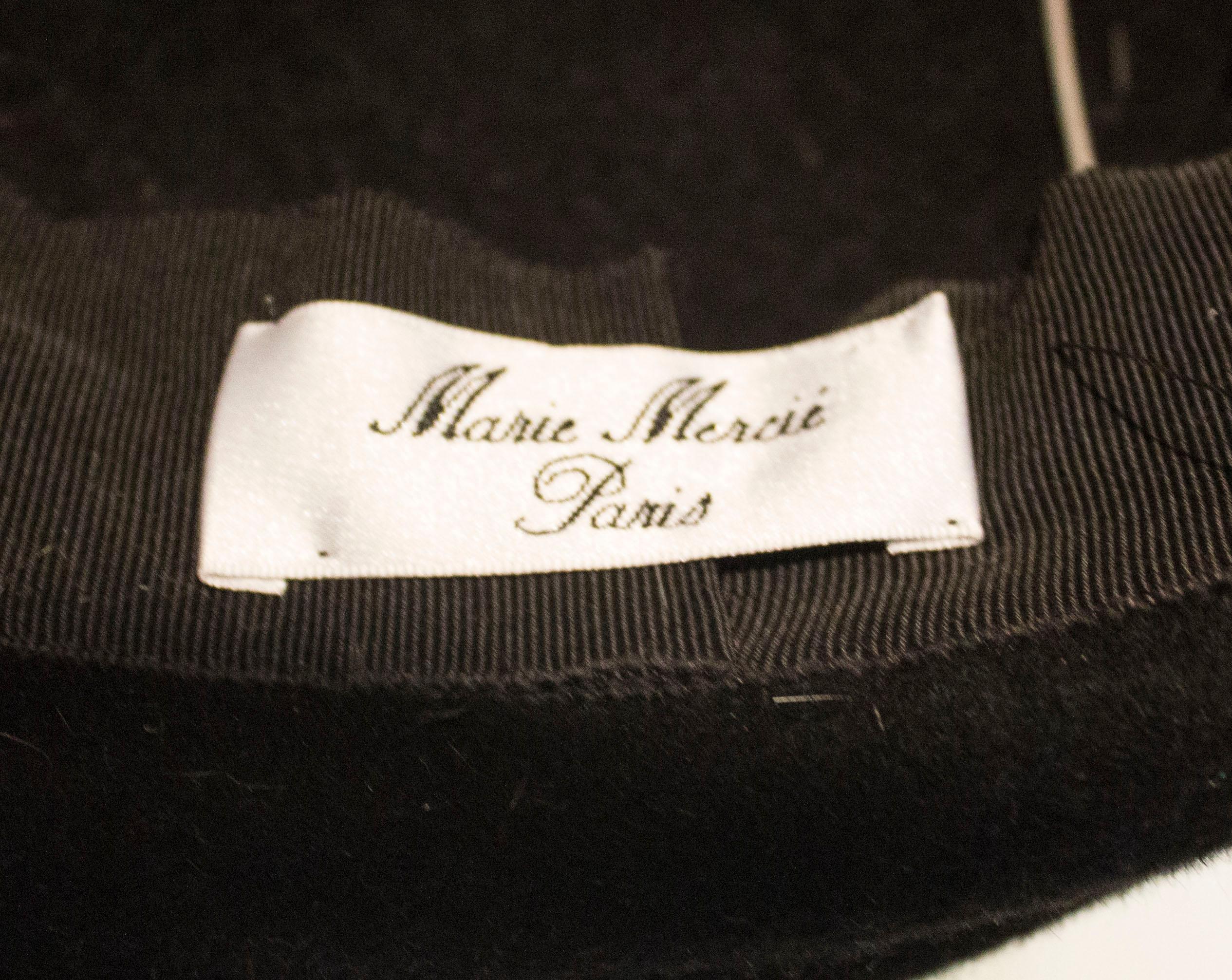 Gray Vintage Hat by Marie Mercie Paris