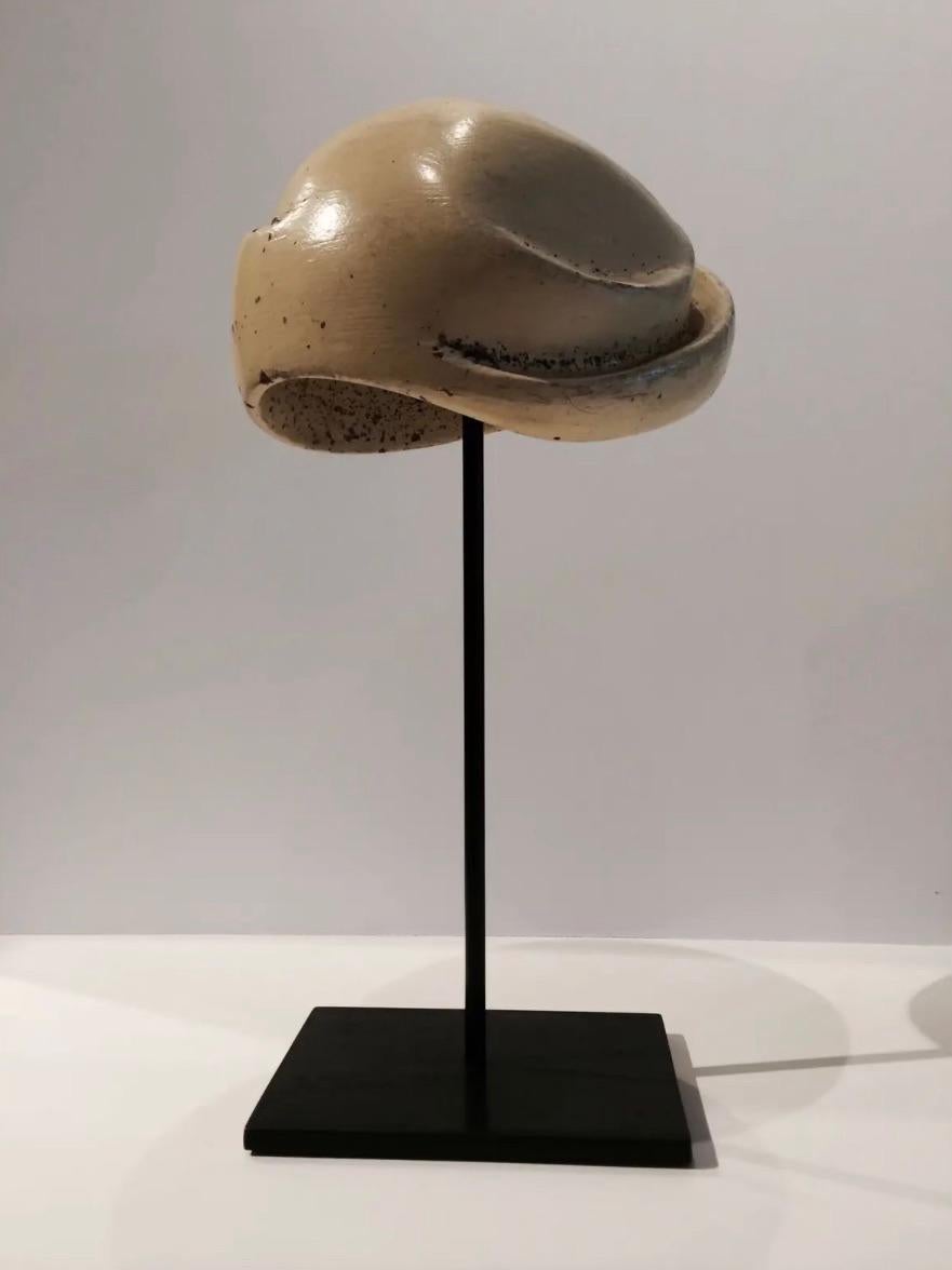 We can really wrap our heads around this antique hat mold becoming a chic piece of decor. Brought to us by SF Designer Will Wick. Displayed on a custom iron stand; for decorative use only. 
