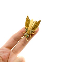 Vintage Hattie Carnegie En- tremblant Bug Brooch 1950s