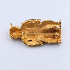Vintage Hattie Carnegie Genie Brooch With Rhinestones 1950's