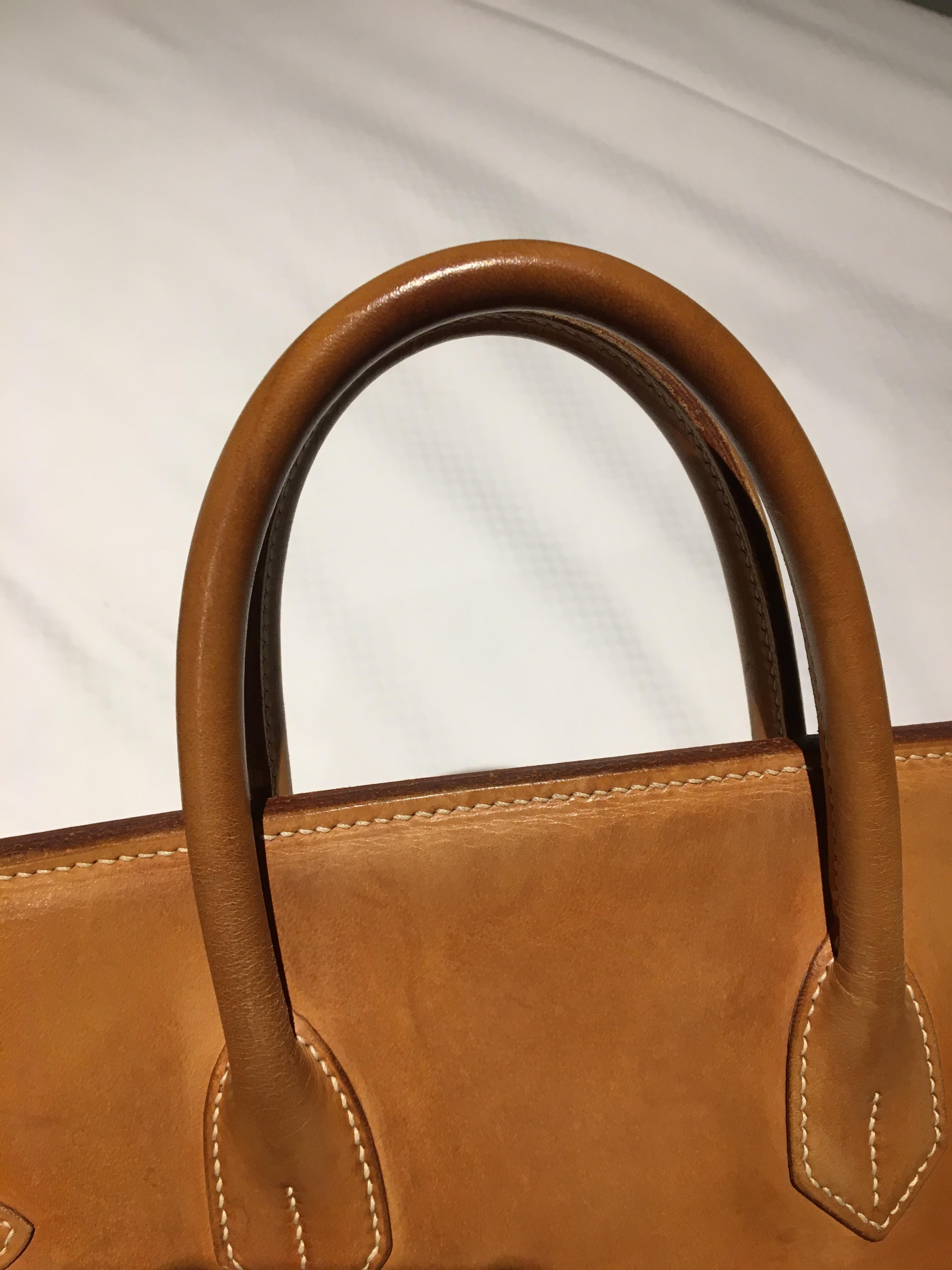 Vintage Haut à Courroies 32 in Brown Natural Leather  2