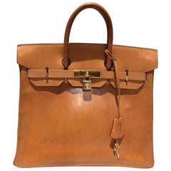 Vintage Haut à Courroies 32 in Brown Natural Leather