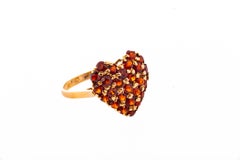 Vintage Have A Heart Garnet Ring