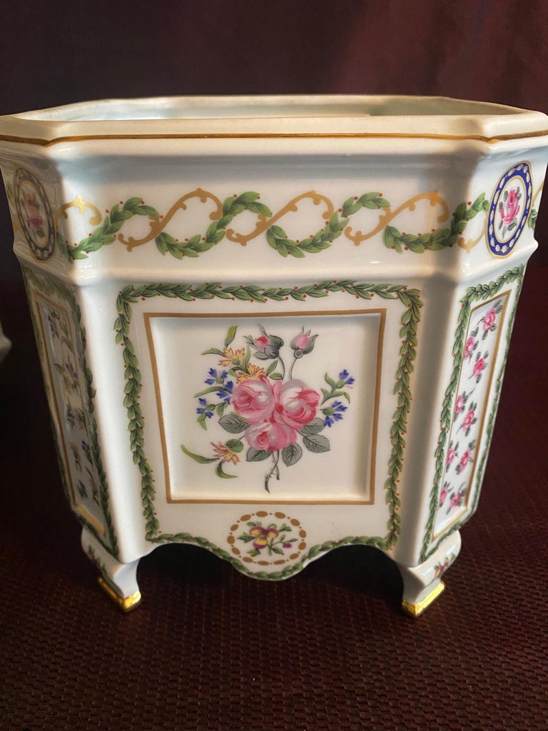 Vintage Haviland Limoges Louveciennes Cachepot (1) at 1stDibs