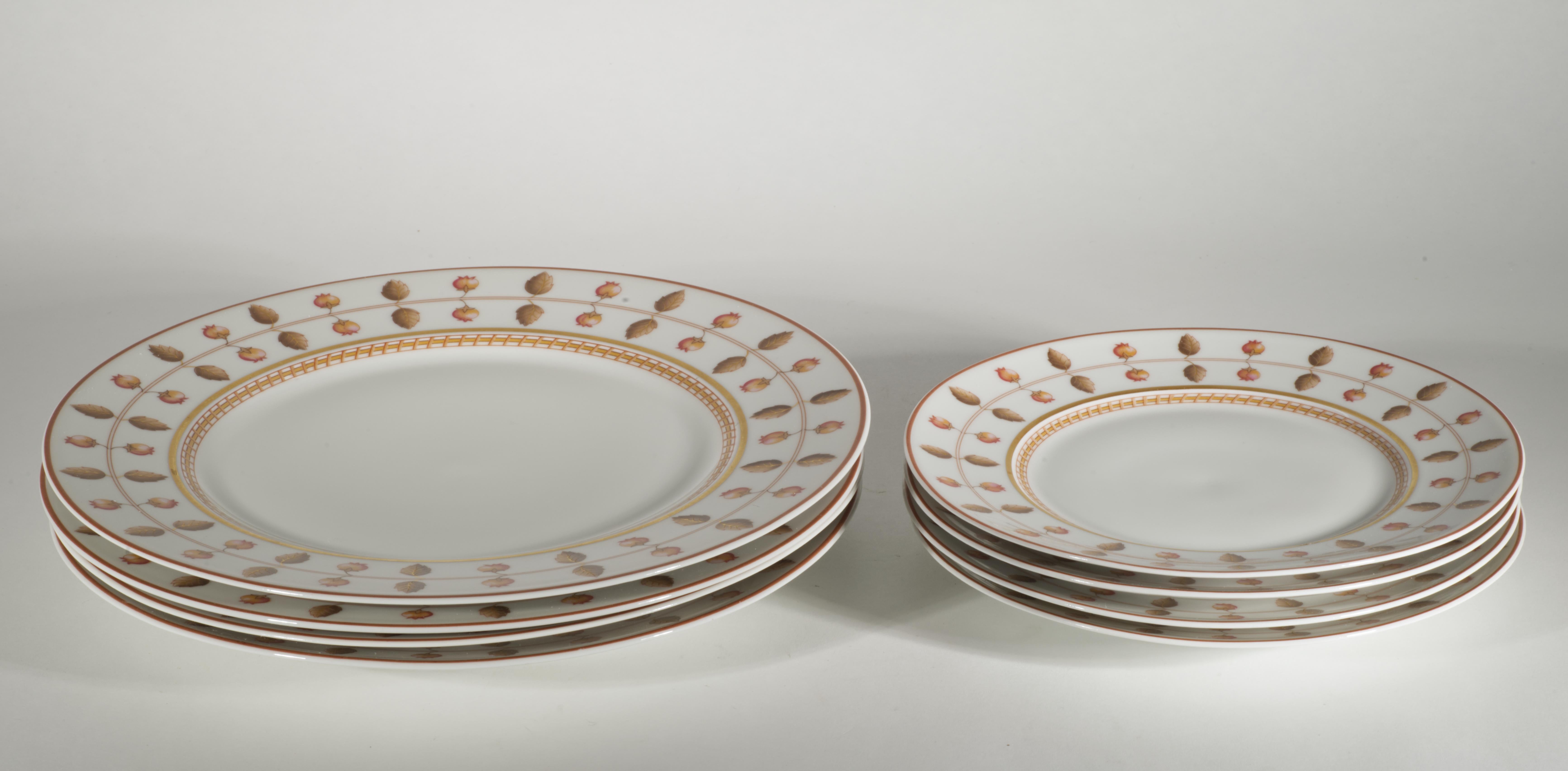Vintage Haviland Limoges Juego de 4 Platos de Cena + 4 de Ensalada Patrón Rivoli en venta 2