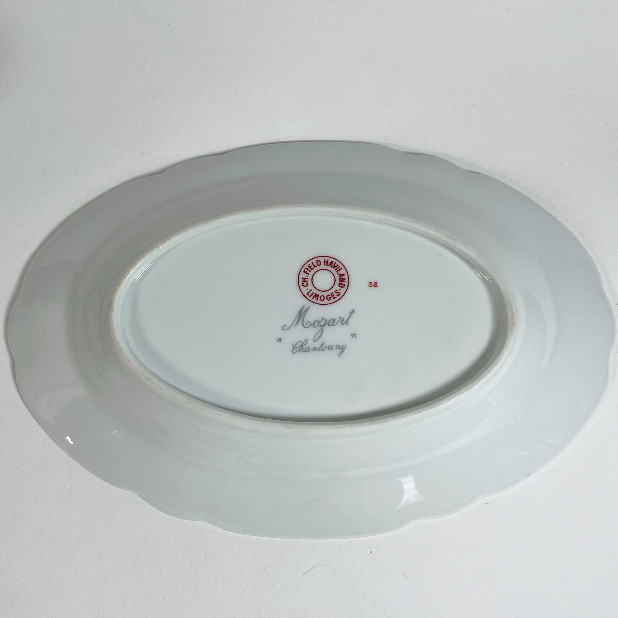 Haviland-Porzellan-Set - Mozart „Chantoung“ Limoges (1960er Jahre) im Angebot 4
