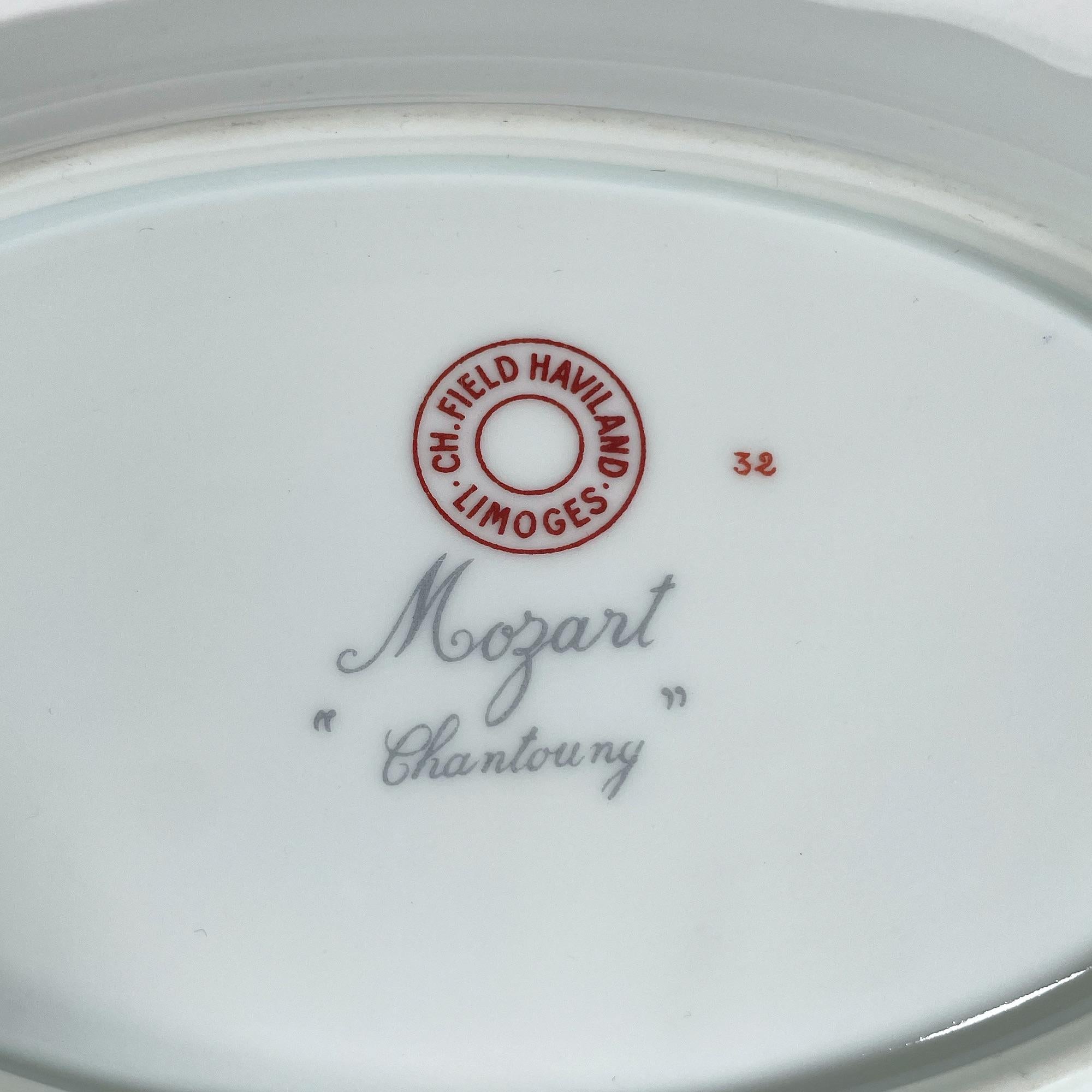 Haviland-Porzellan-Set - Mozart „Chantoung“ Limoges (1960er Jahre) im Angebot 5