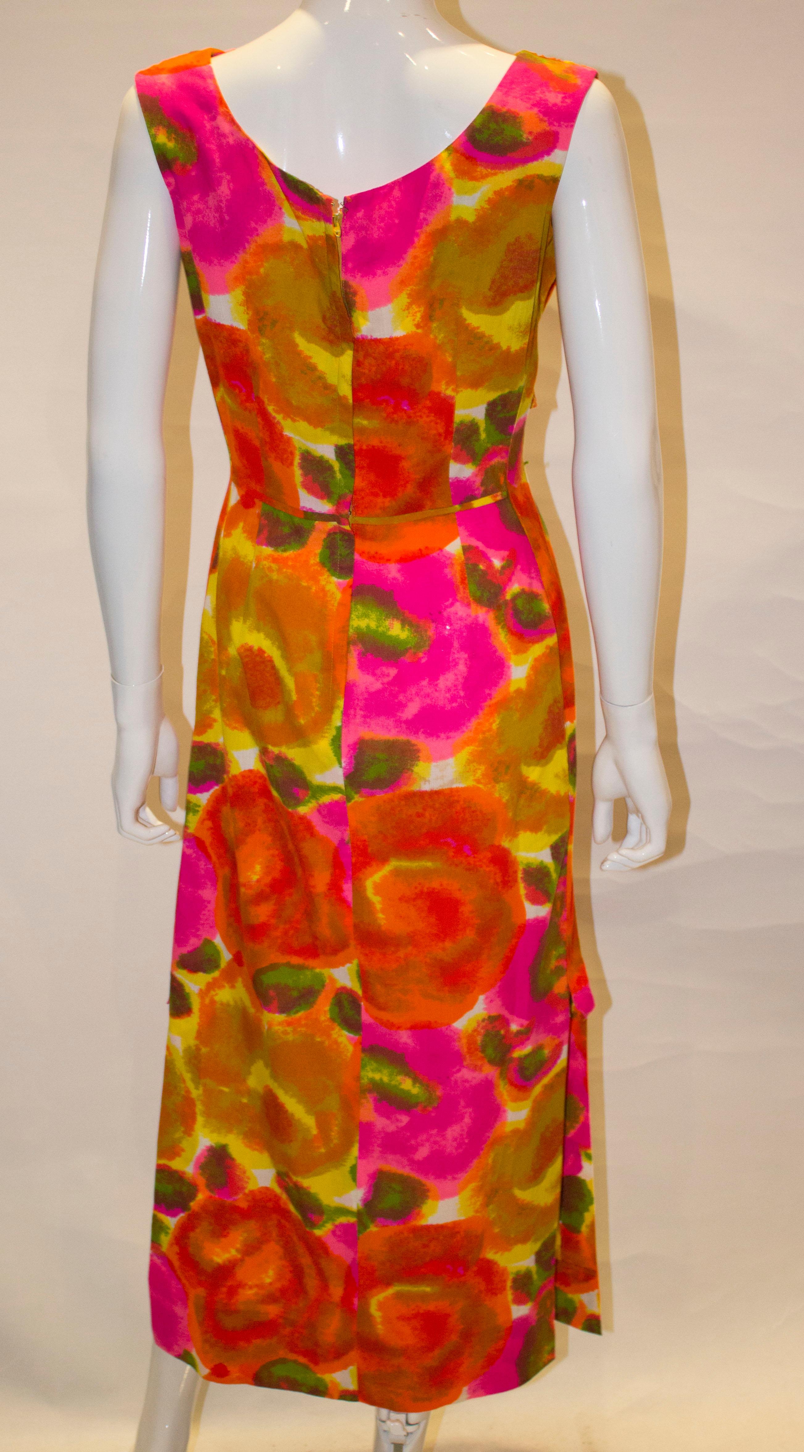 Vintage Hawaian Multi Colour Long Gown 1