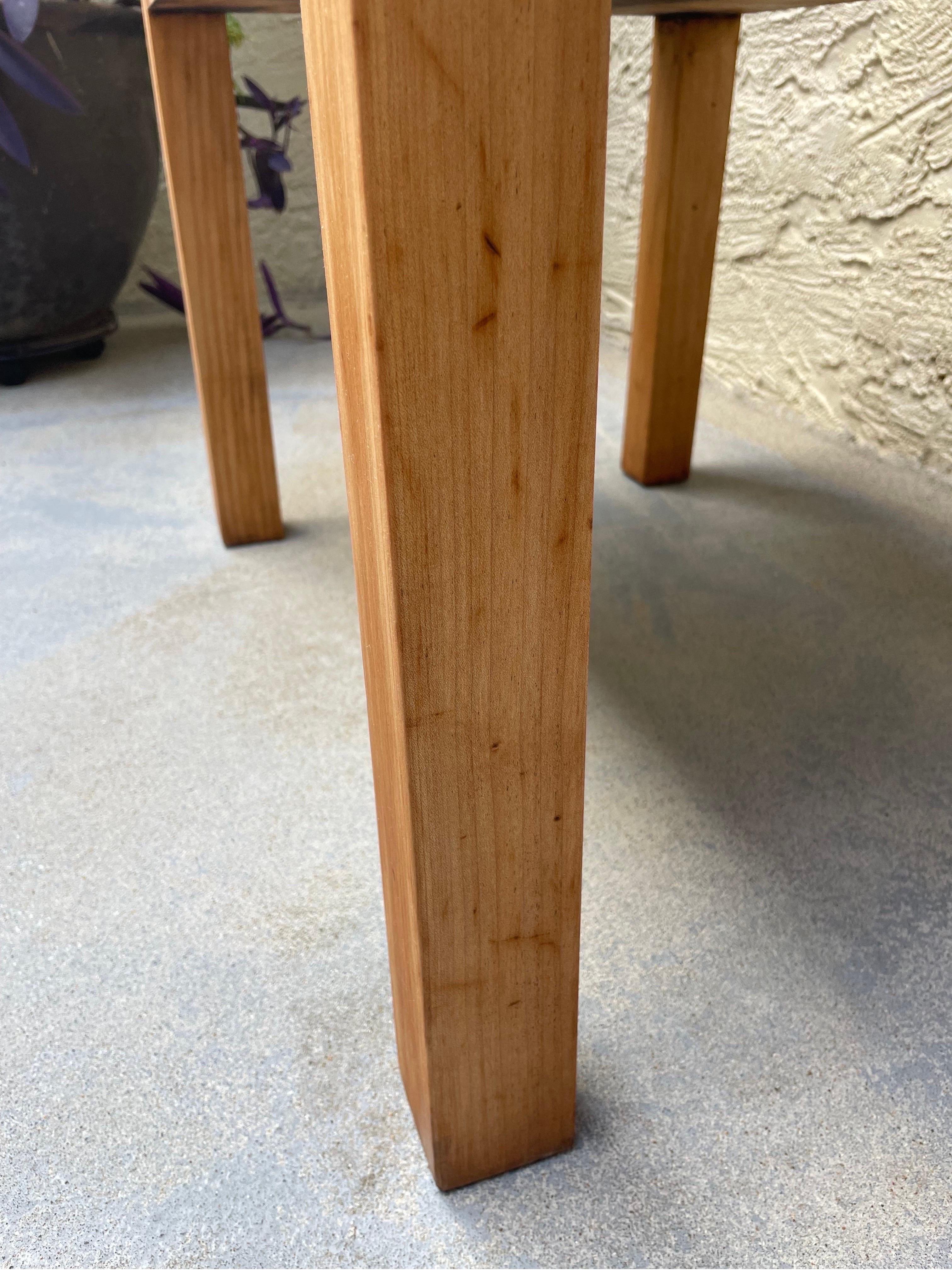 Vintage Hawaiian Modernist Custom Made Butcher Block End Grain Side Table 3