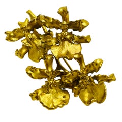 Vintage HAWAIIAN REALITIES signed gold plated modernist designer brooch