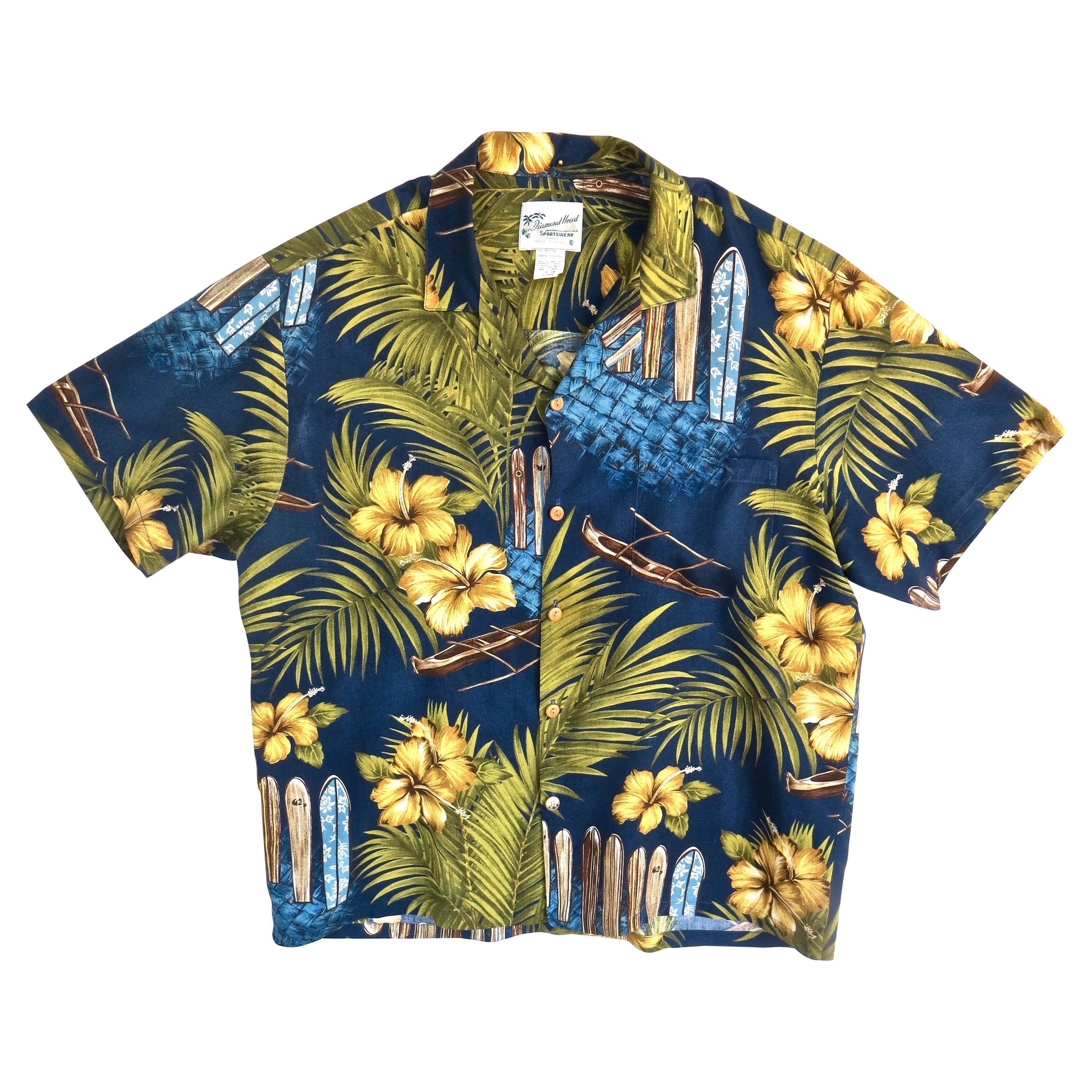 Reassure present amplification Vintage Hawaiian Shirt, Surf Board and Local Tropical Floral Design, Men's  Large For Sale at 1stDibs | 1950s hawaiian shirt, hawaiian shirt vintage,  vintage tropical shirt