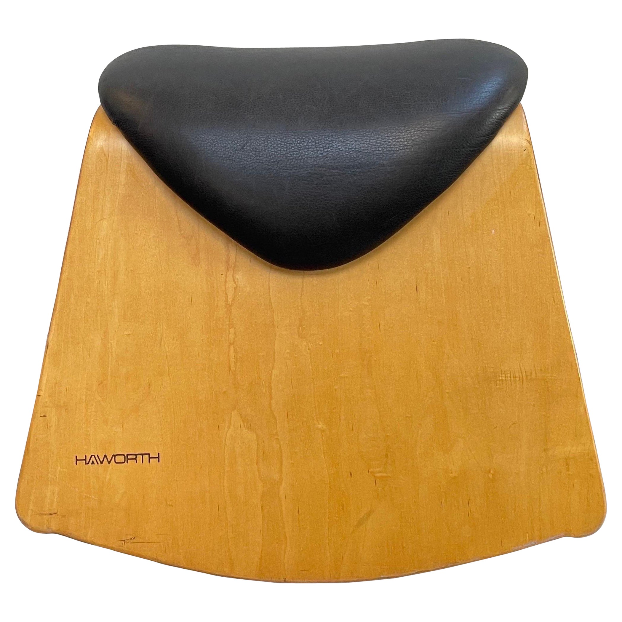 Vintage Haworth Shetland Saddle Rocker Stool For Sale