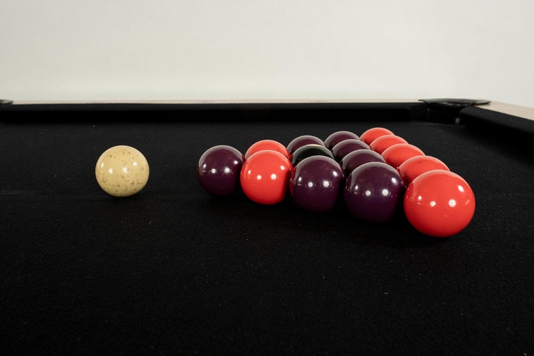 Vintage James Hayes Maple Pool Table with Cover For Sale at 1stDibs