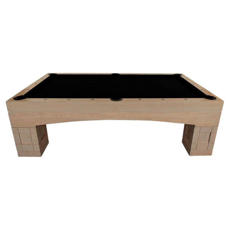 Vintage James Hayes Maple Pool Table with Cover For Sale at 1stDibs