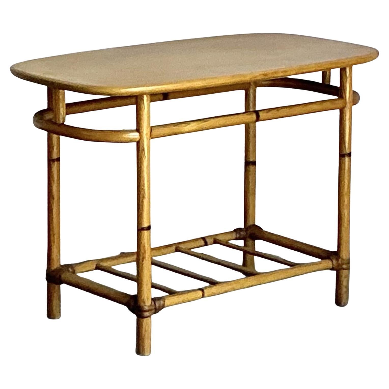 Tavolino vintage in acero duro Haywood Wakefield in vendita