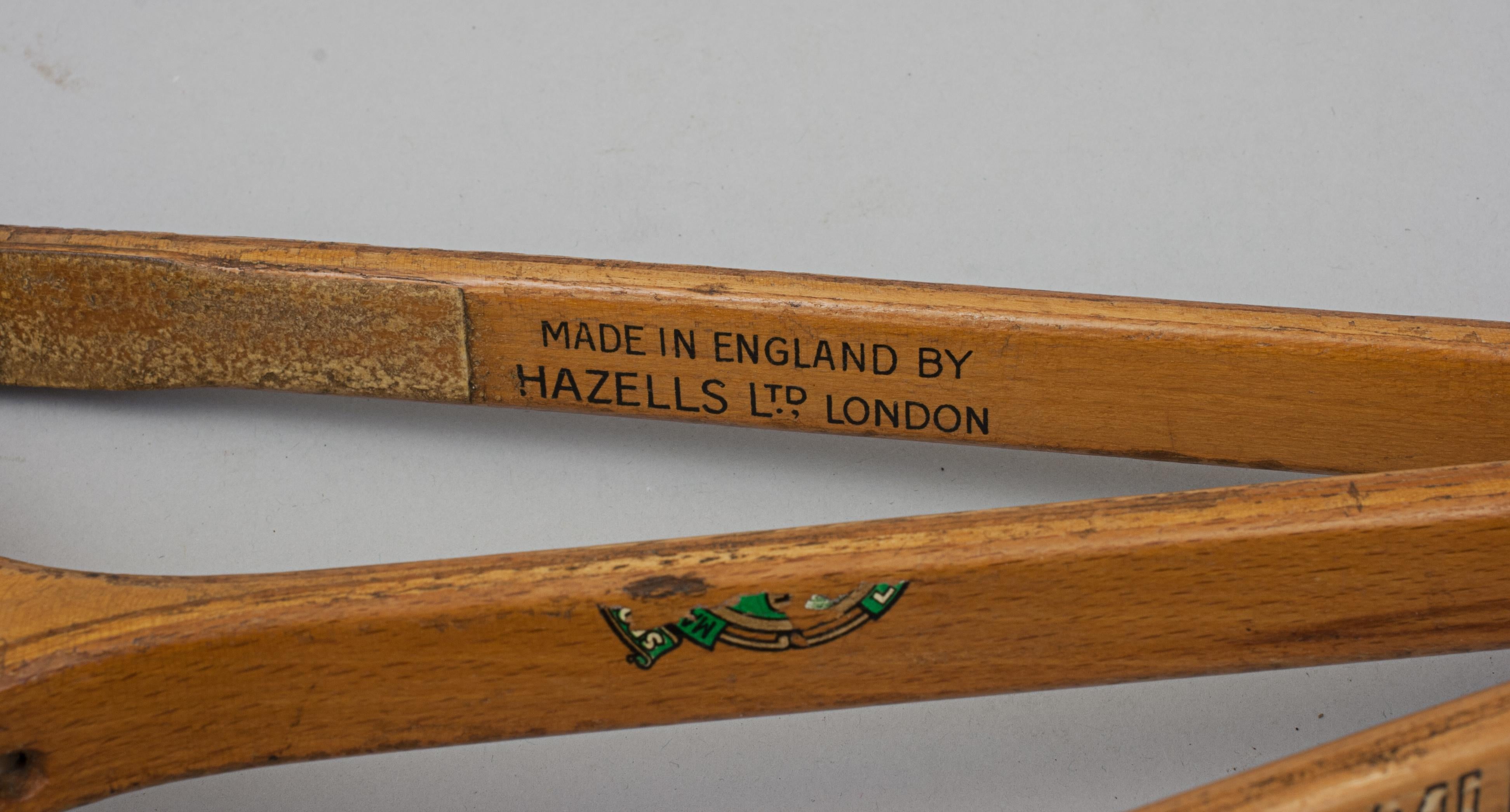 Vintage Hazell Streamline Green Star Tennis Racket For Sale 2