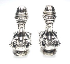 Coppia di Shakers in argento Sterling d'epoca, sale e pepe, di Hazorfim