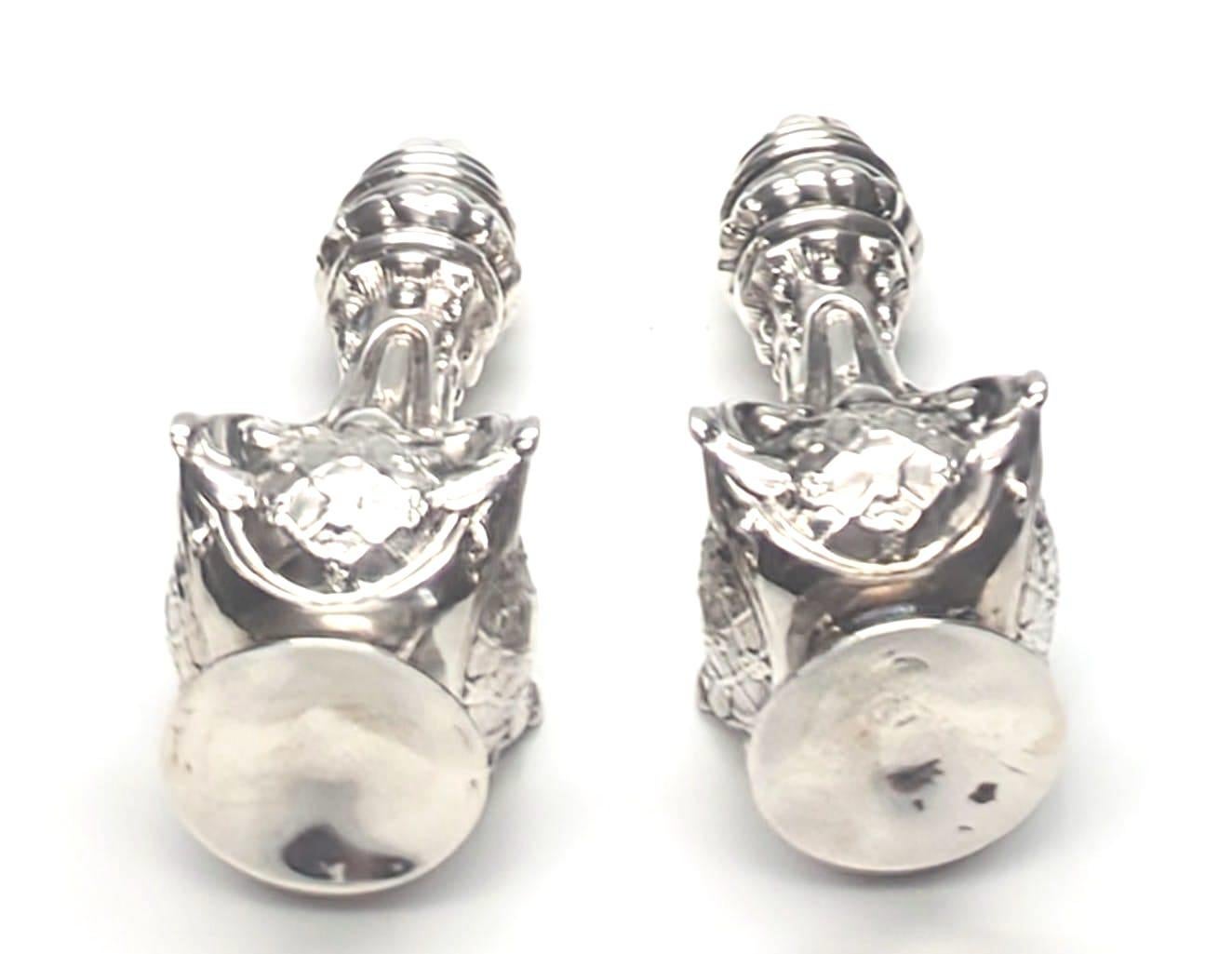 Vintage Hazorfim Sterling Silver Salt & Pepper Shakers, a Pair For Sale 1