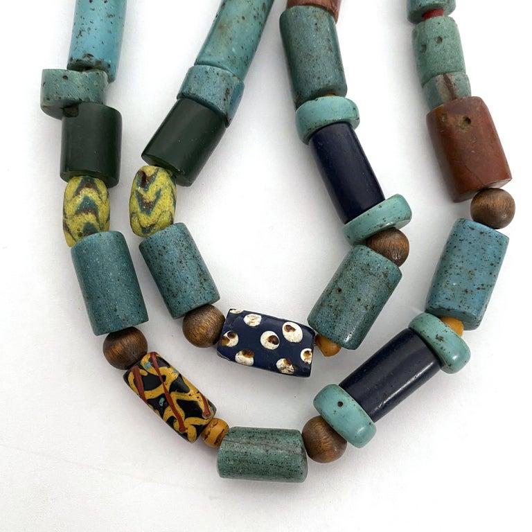 Vintage Headhunter Brass and Trade Bead Necklace, Nagaland For Sale 1