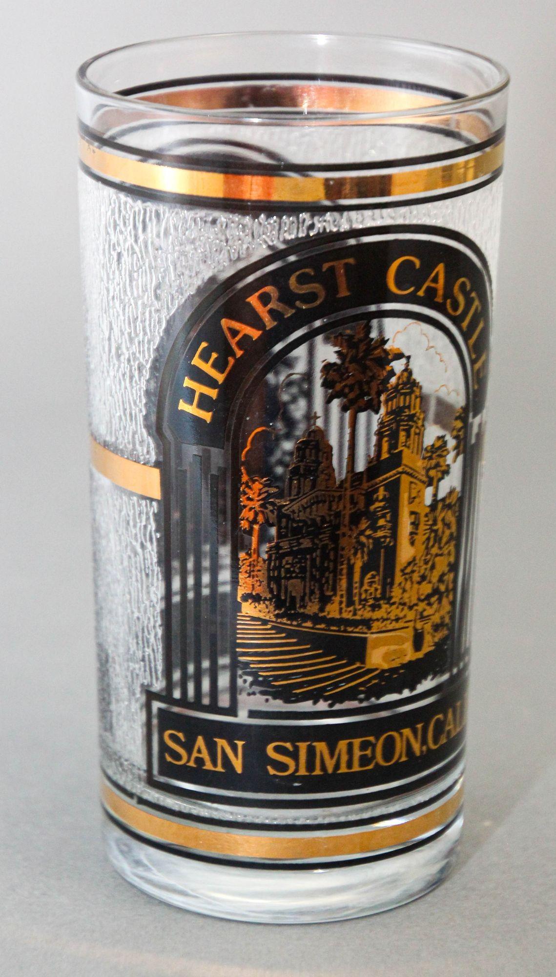 Vintage Hearst Castle Collectible Highball Glass with the 3 Graces San Simeon CA For Sale 1
