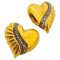 Vintage heart marcasite earrings