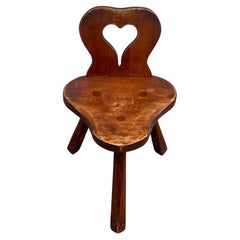 Vintage "Heart" Milking Stool Ca' 1950's