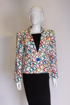 Vintage Heart Print Jacket by Yves Saint Laurent