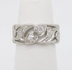 Vintage Heart Themed Diamond Eternity Band