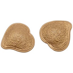 Vintage Hearts Clip-on Earrings 1990s