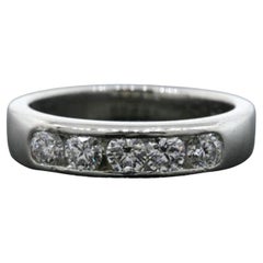 Anello Vintage Hearts On Fire con fascia nuziale HOF in platino con diamante 1/2ct 4,75