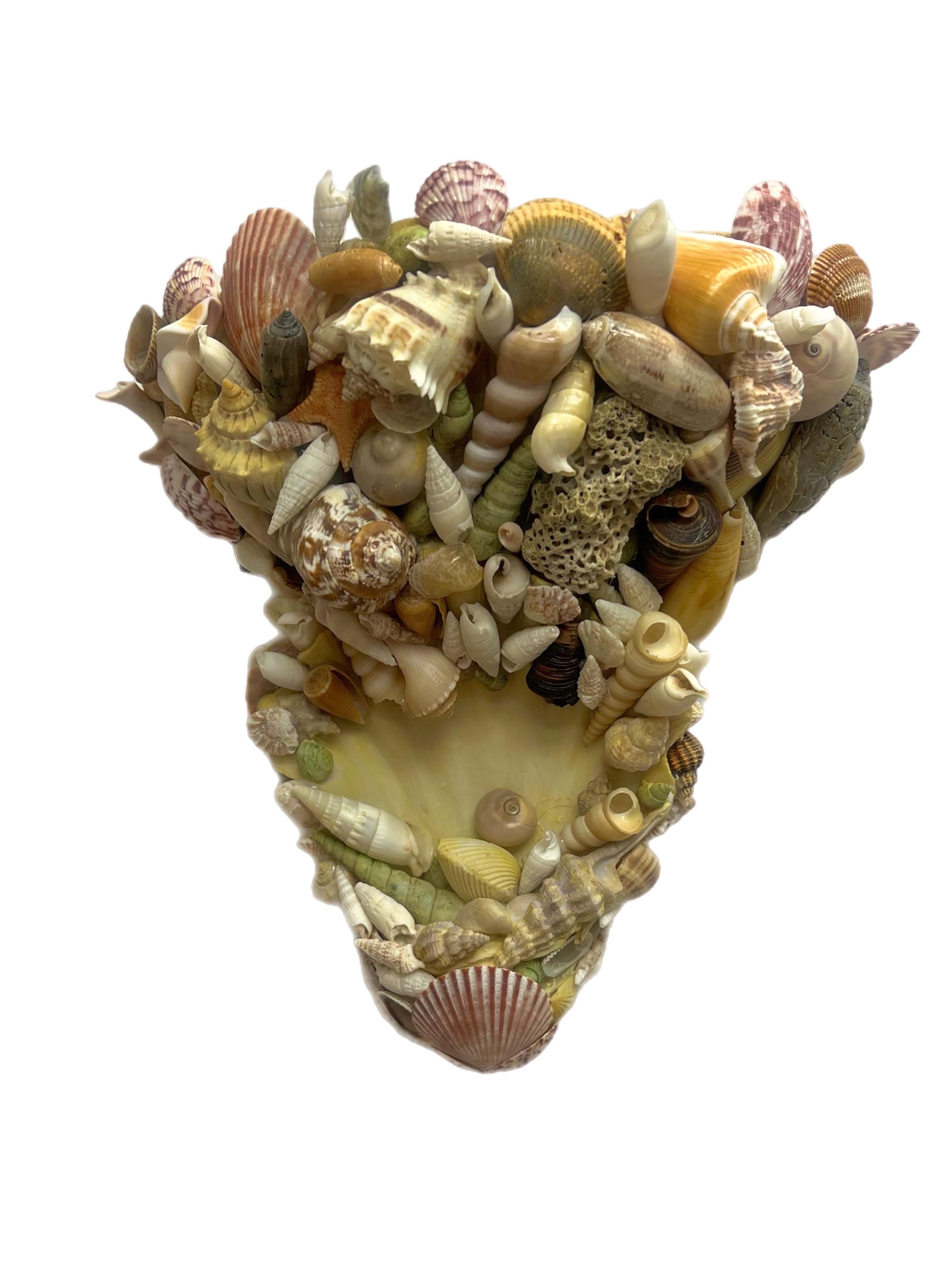 Vintage Coastal Shell verkrustete Klammer

Holen Sie sich die Schönheit des Meeres in Ihr Zuhause mit dieser Vintage Coastal Shell Encrusted Bracket. Diese Halterung passt perfekt zu einem Interieur im amerikanischen Stil und zeichnet sich durch ein