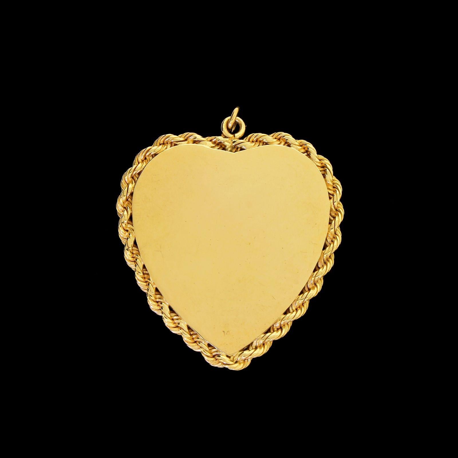 vintage gold heart pendant