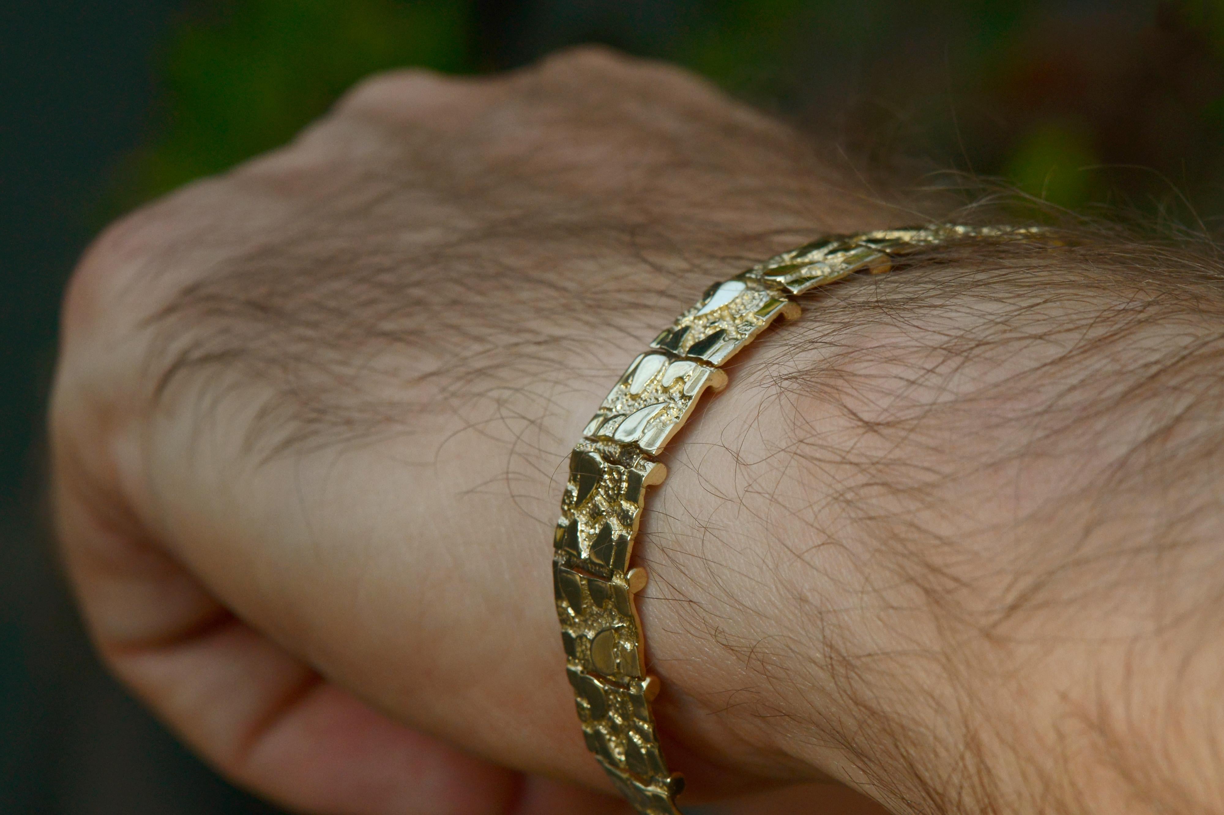 vintage gold nugget bracelet