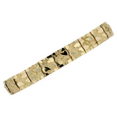 Vintage Heavy 14K Gold Nugget Bracelet