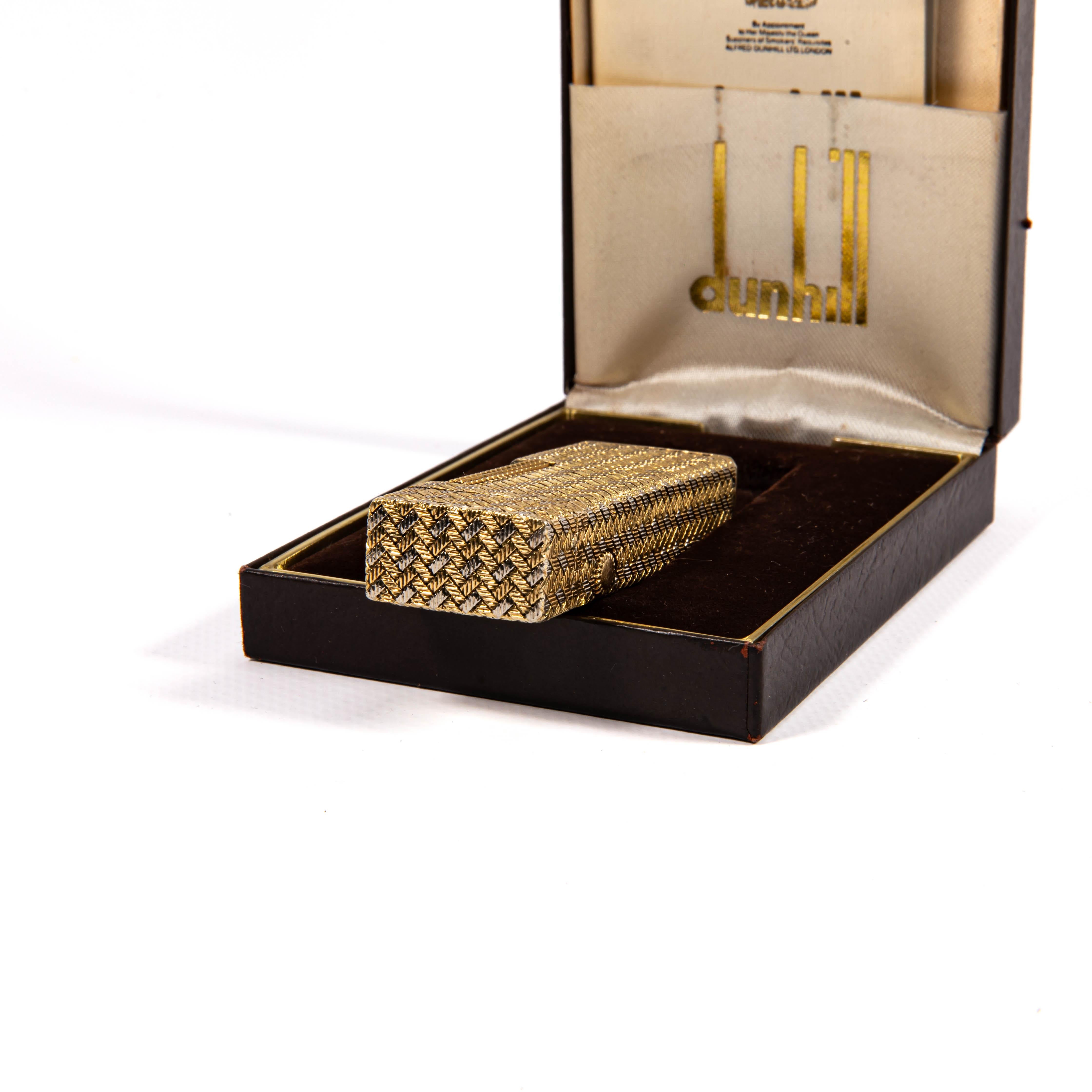 Accendino Rollagas d'epoca in oro massiccio 18k DUNHILL in scatola 1966 in vendita 5