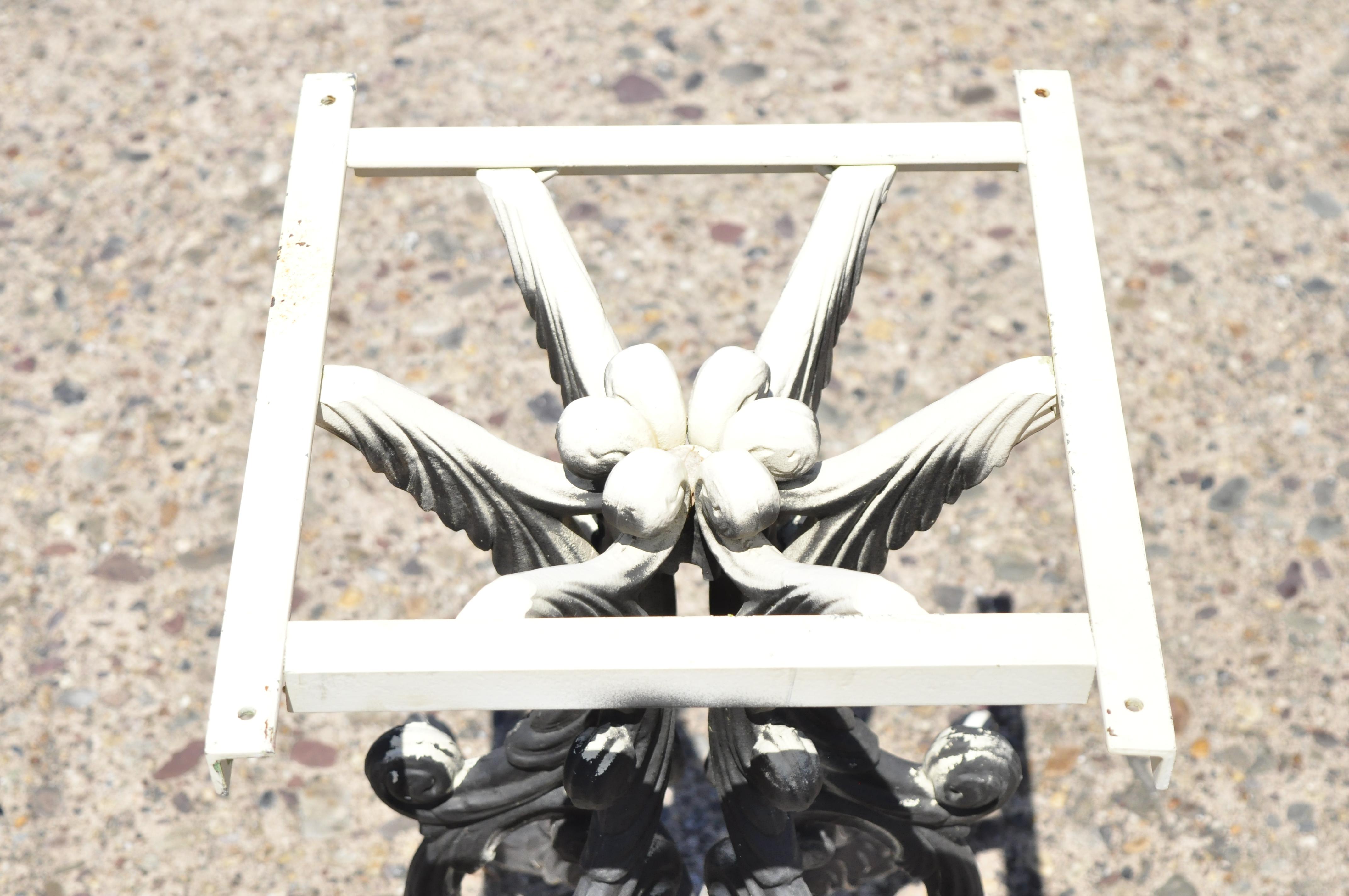 North American Vintage Heavy Cast Iron French Rococo Style Ornate Dining Pedestal Table Base