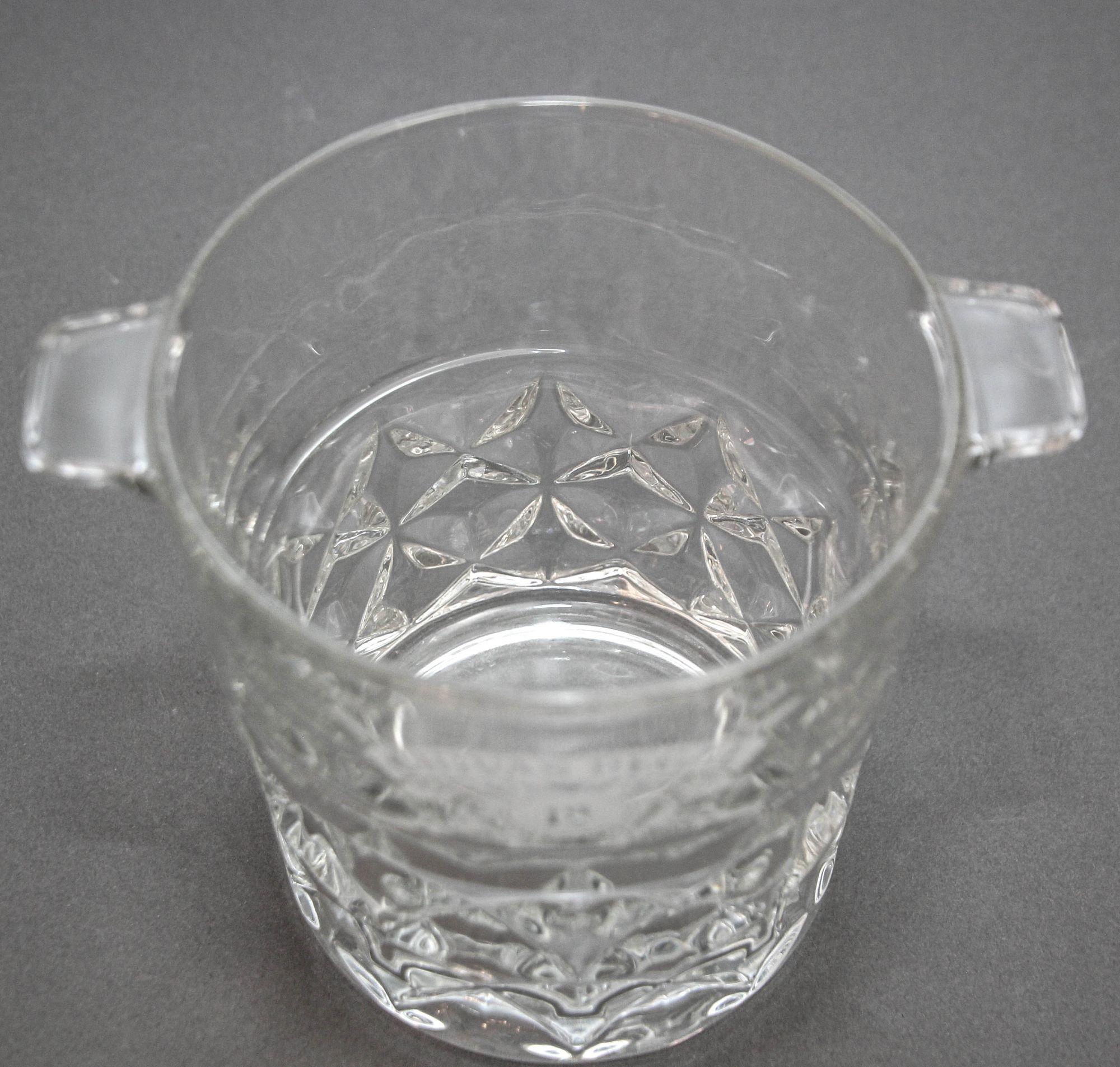 Vintage Heavy Cut Glass Ice Bucket Chivas Regal France 1980s For Sale 5