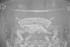 Vintage Heavy Cut Glass Ice Bucket Chivas Regal France 1980s