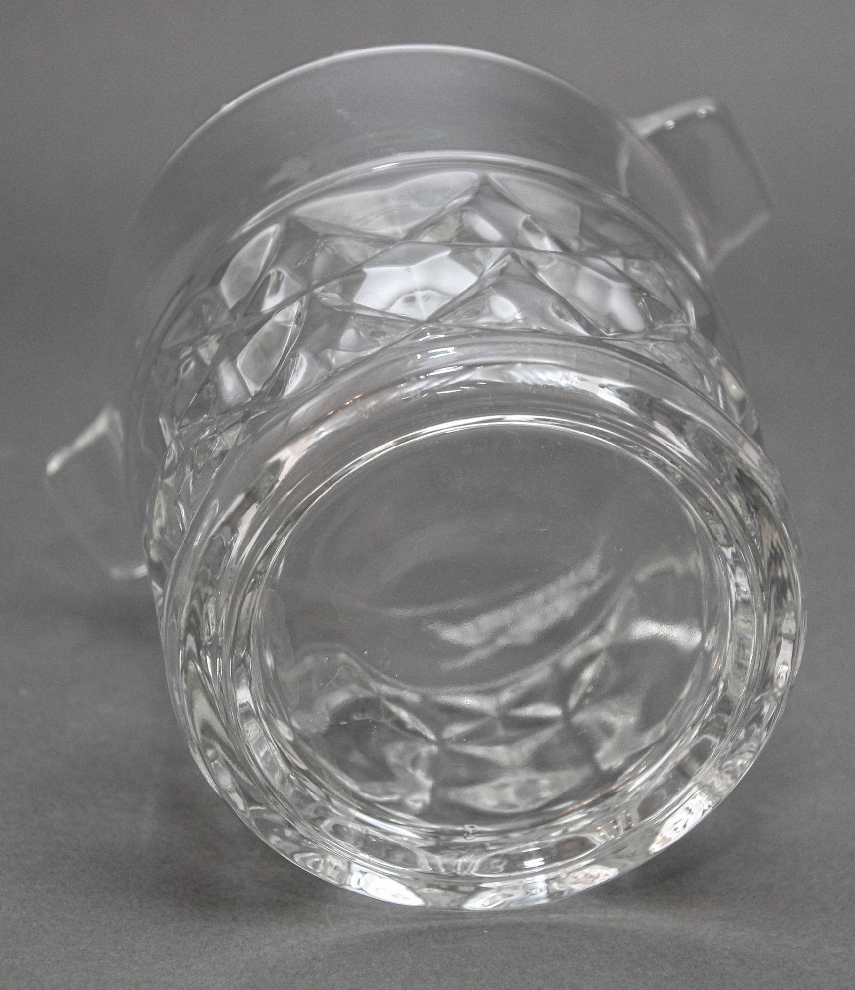Vintage Heavy Cut Glass Ice Bucket Chivas Regal France 1980s For Sale 2