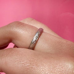 Vintage Heavy Engraved Platinum Band, Wedding Ring, Size 5.75