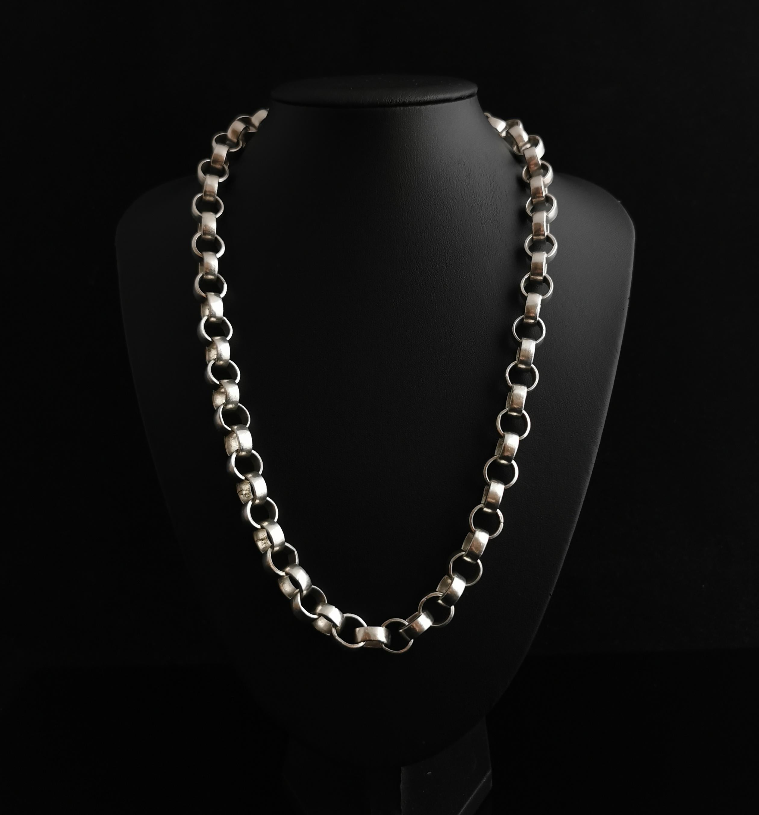 silver rolo chain necklace