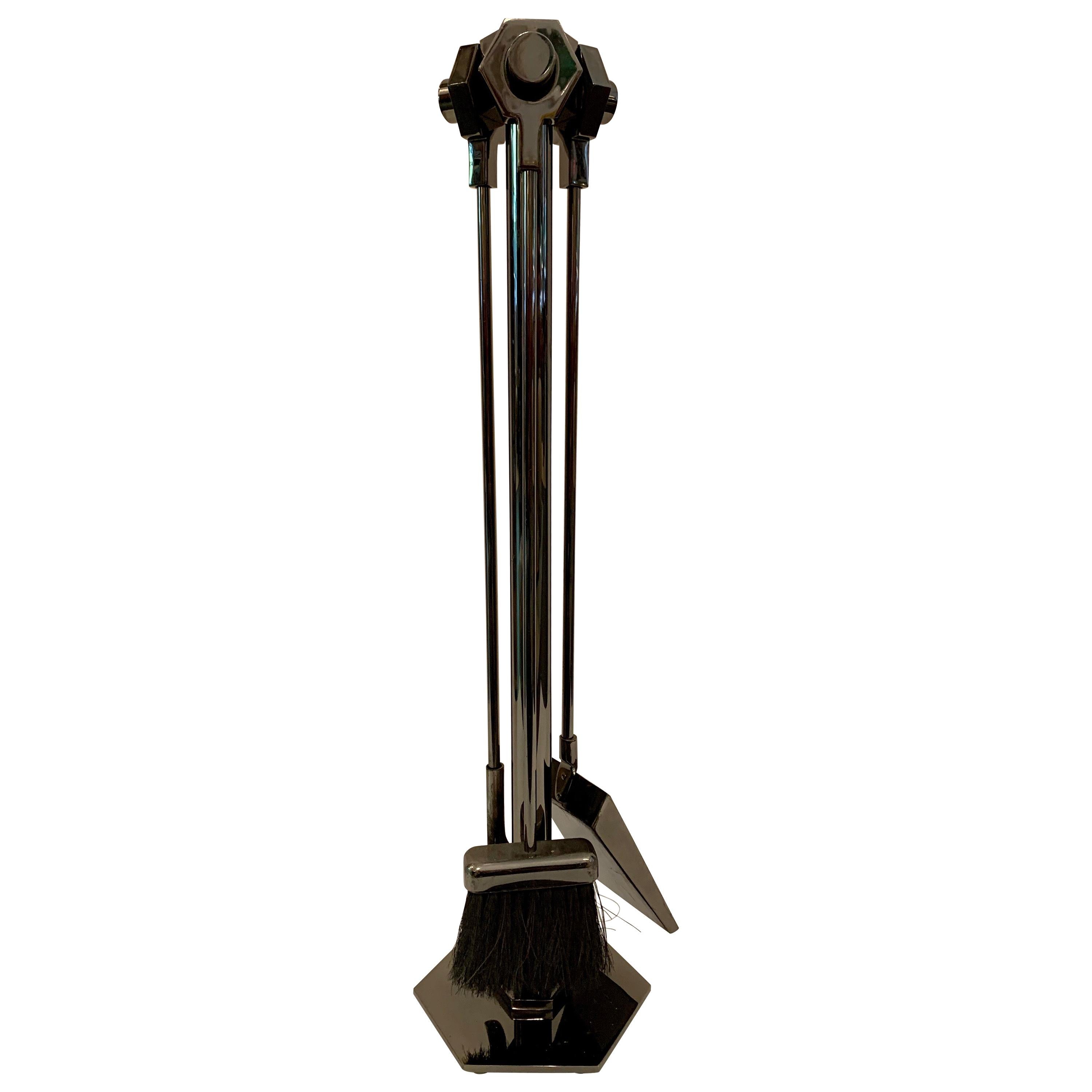 Danny Alessandro Fireplace Tools in Gunmetal/ Black Chrome