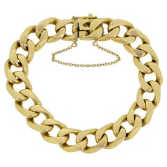 Vintage Heavy Flat Curb Link Bracelet