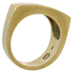 Anillo de barra de oro amarillo de 18 quilates Vintage Heavy George Jensen Modernist