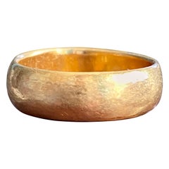 Vintage Heavy Wide 22K Gold Wedding Band Ring