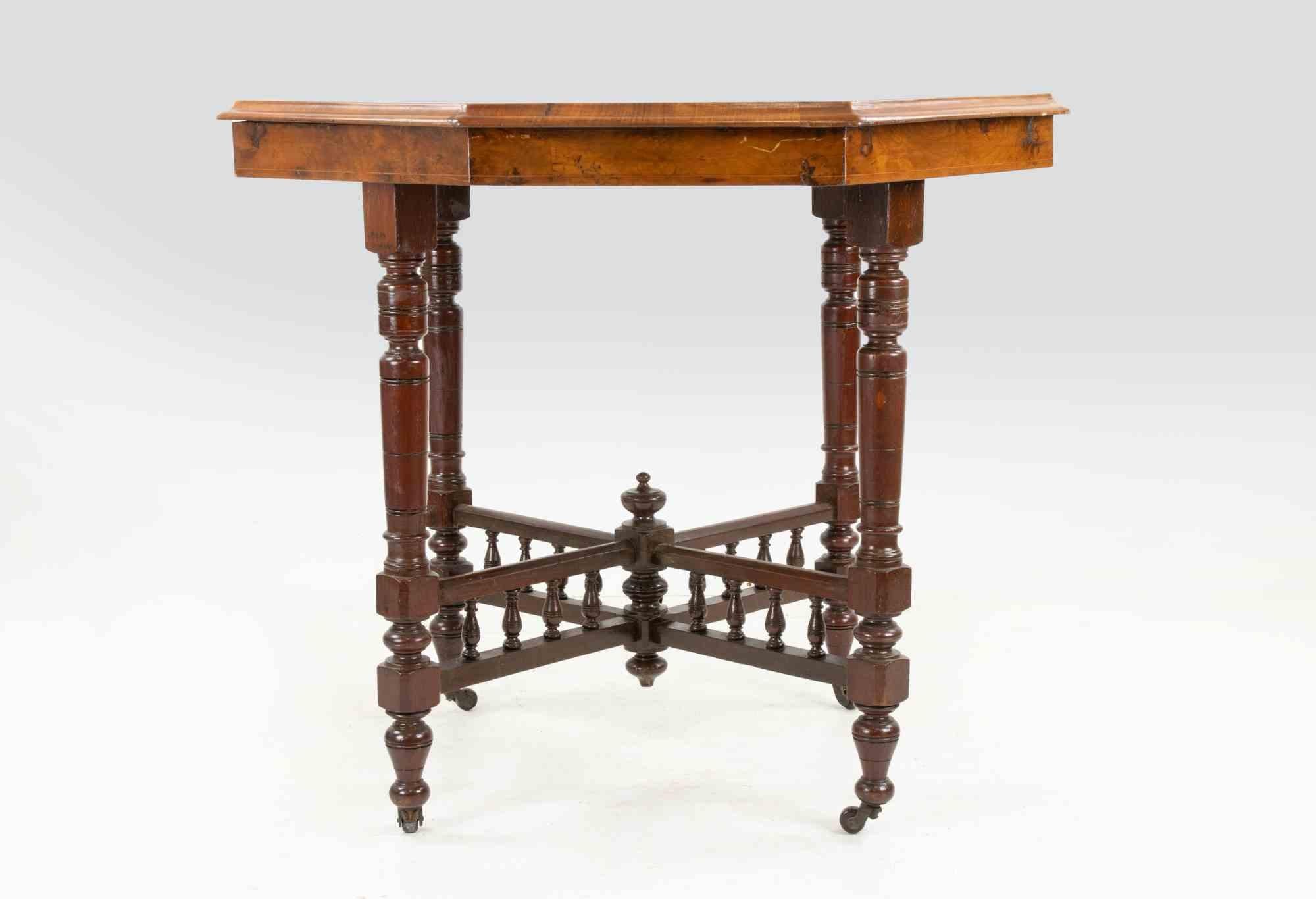 italien Table basse hexagonale vintage, milieu du 20e siècle en vente