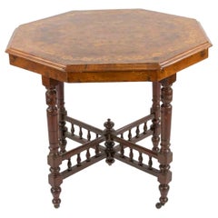 Mesa de centro hectagonal vintage, mediados del siglo XX