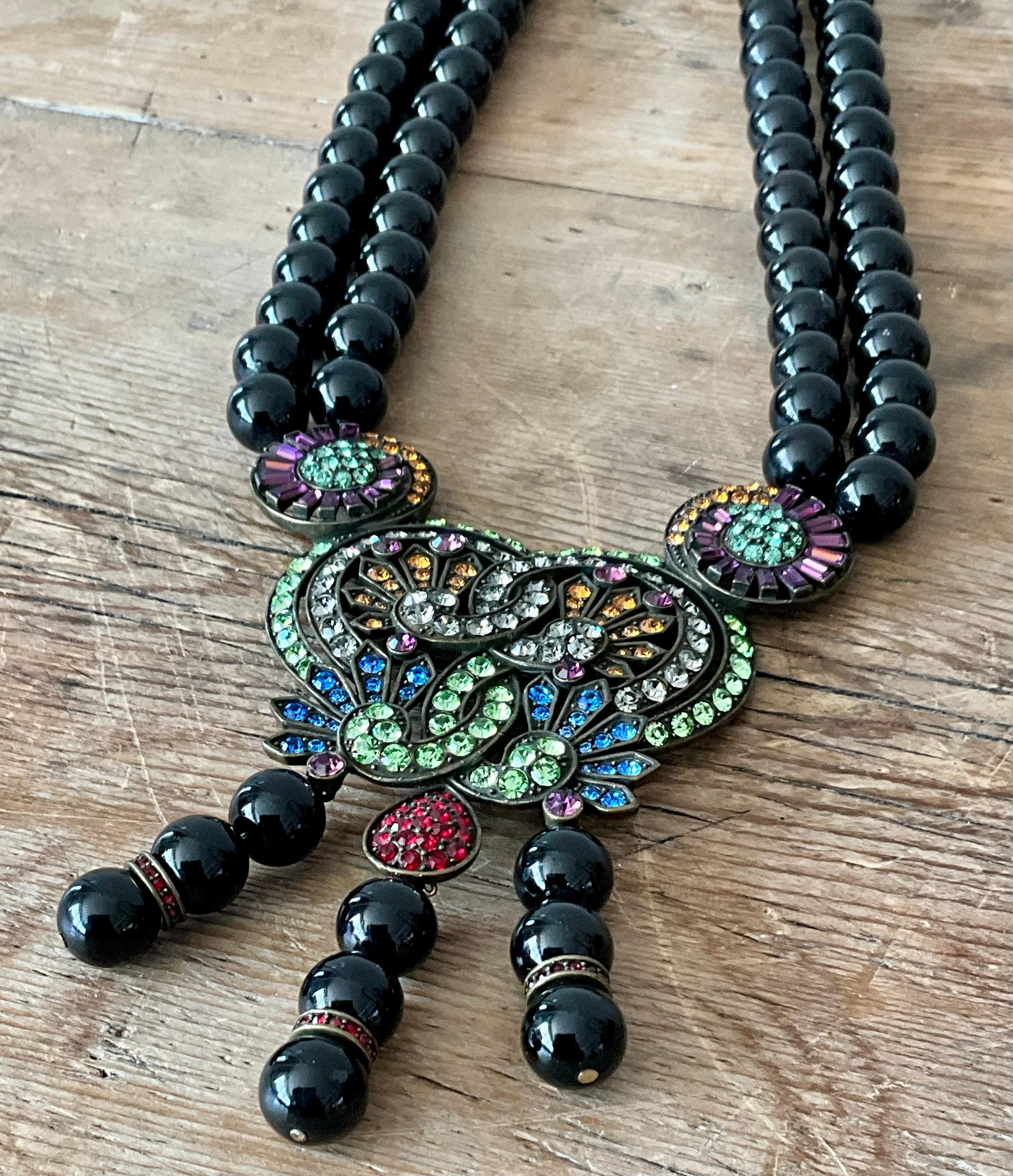 Collana a doppio filo vintage ispirata a Heidi Daus in vendita 6